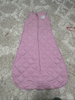 Pink Quilted Baby Sleep Sack One-Piece